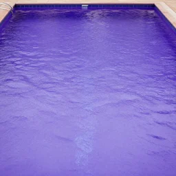 a swimming pool of purple water