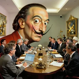 a conference of psychedelic scientists / professors / researchers at the ohio state university in the style of salvador dali