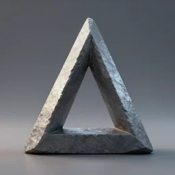 sculpture made of a triangle, octane render, trending on artstation