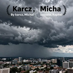 dark menacing clouds approaching a city, clouds, photography, hd, moody, realistic, by karcz, michal, by lacoste, raphael