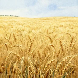 a hiper intricate watercolor of a beatifull serene wheat field, extremely detailed, sharp focus, wide view, smooth, digital illustration, colorfull, by william turner art, by greg rutowski, by carl larson, by edmund dulac