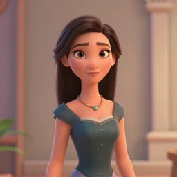 a portrait of an elegant lady, pixar