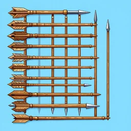[ medieval ] [ wooden arrows with steel tip ] [ unity 2 d ] [ spritesheet ] [ video game assets ]