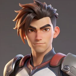 tracer from overwatch portrait, close up, blender 3 d intricate details, highly detailed portrait cinematic lightning, octane render, 8 k hd by michael komarck