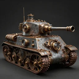 detailed, elaborate, magnificent steampunk tank