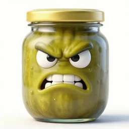 angry pickle. hyperdetailed photorealism