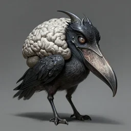 anthropomorphic triangle brain in edgy darkiron shoebill demon, intricate, elegant, highly detailed animal monster, digital painting, artstation, concept art, smooth, sharp focus, illustration, art by artgerm, dwayne barlowe, trending on artstation and greg rutkowski and alphonse mucha, 8 k
