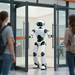 robot opening the doors for everyone
