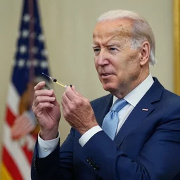 a photo of joe biden injecting himself with a needle