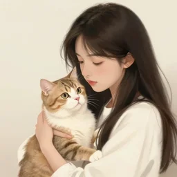“ a girl called lia with her cat ”