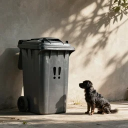 (((((garbage bin))))) and !!!!!dog!!!!!