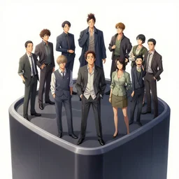 a group of people standing on top of a club, concept art by okuda genso, club lights, party art, disco lights, pixiv contest winner, color field, anime aesthetic, official art, vivid colors