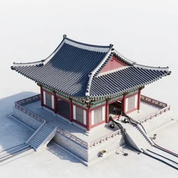 haedong yonggung temple in busan with exposed electrical wiring, aerial shot, vaporwave, futuristic, octane render, 8 k, detailed