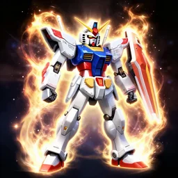gundam 3 d ninja armor engine ingame illustration photo radiating aura