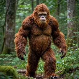 a real photograph of bigfoot in the woods
