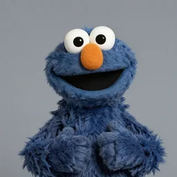 rich evans on sesame street as a muppet, 4 k hd tabloid photo