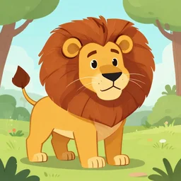 cartoon image of a lion