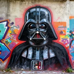 graffiti of darth vader