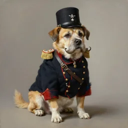 old dog with big mustache dressed as a veteran colonel of the first world war german army, highly detailed painting by gaston bussiere, craig mullins, j. c. leyendecker