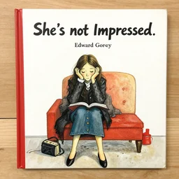 she's not impressed. high fashion. ennui, illustrated by edward gorey, maurice sendak