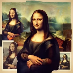 monalisa, collage, constructivist artwork, internet collage, vintage