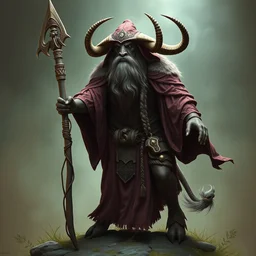 a minotaur wizard, sears catalog, by greg hildebrandt, kelly mckernan, cycles, minimalist, ray tracing with occlusion