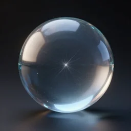 Light refracting through a glass sphere, 3d render, unreal engine, cgsociety, trending on artstation