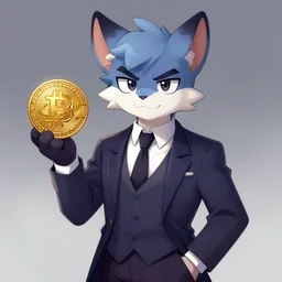 the fursona of an evil cryptocurrency ceo, digital painting, furry fandom, furaffinity, bad oc