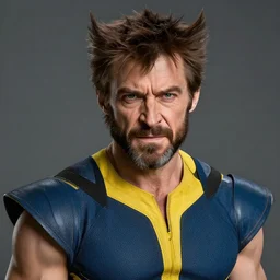 Karl Urban as a Wolverine with beard , super-realistic, high quality, detailed, photorealistic, high rendering,