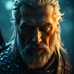 joe biden in the witcher, splash art, movie still, detailed face, cinematic lighting, ray tracing, octane render, long lens, shallow depth of field, bokeh, anamorphic lens flare, 8 k, hyper detailed, 3 5 mm film grain