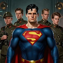 portrait of a facist superman, epic, tragic, military art, fantasy, dieselpunk, hd shot, digital portrait, beautiful, artstation, comic style, by artgerm, guy denning, jakub rozalski, magali villeneuve and charlie bowater