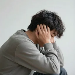 photo of a person who lost the thrill of living long ago, but life goes on.
