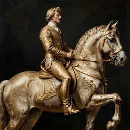 man on horse, fine details, photorealistic, intricate complexity, extremely detailed, very sharp, in the style of albrecht durer,