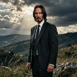bruce willis as john wick, movie, photography, cinematic,