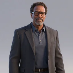 samuel l. jackson as a pixar disney character from up 2 0 0 9 unreal engine octane render 3 d render photorealistic