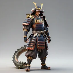 a full body samurai with dragon armor by karol bak, ayami kojima, amano, concept art, character design, fantasy, 3 d, 8 k resolution