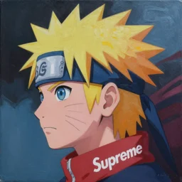 Supreme x Naruto Profile Picture by Sachin Teng, asymmetrical, Organic Painting , Matte Painting,  geometric shapes, hard edges, graffiti, street art,:2 by Sachin Teng:4