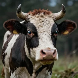 a grotesque cow mutation with 1 5 eyes