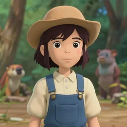 a 3 d film animation still portrait of a 1 9 5 0's disney zoo keeper girl, finely detailed features, perfect art, at the zoo, gapmoe yandere grimdark, trending on pixiv fanbox, painted by greg rutkowski makoto shinkai takashi takeuchi studio ghibli, akihiko yoshida, pixar 3 d, renderman
