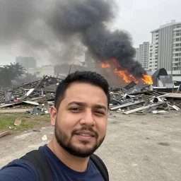 Selfie taken moments before disaster