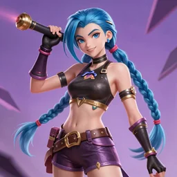 jinx from league of legends, trending on artstation