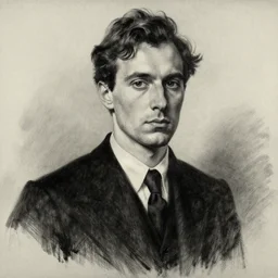 charcoal drawing portrait of a man with black suit by jenny saville, edward hopper detailed, high contrast, enchanting, trending on artstation.