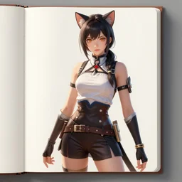 cat girl in a  blade and soul  spinoff artbook  rendered by the artist Taran Fiddler,  Joe Madureira,Nadezhda Tikhomirova, Jiyun Chae,   Lê Long, trending on Artstation by Hyung tae Kim, artbook, Stanley Artgerm Lau, WLOP, Rossdraws , James Gurney