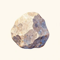 single 3 d halite rock illustration grainy pastel