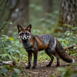 a black fox in the wonder forest