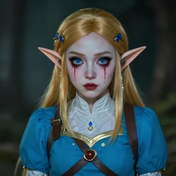 creepy portrait of Zelda