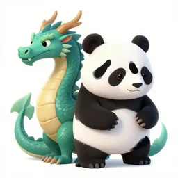 a hybrid of welsh dragon and panda hybrid