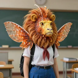 the uneducated female anthropomorphic lionfish student. in the style of jean giraud in the style of moebius trending on artstation deviantart pinterest photorealistic hd 8 k highlights and shadow detailed high resolution