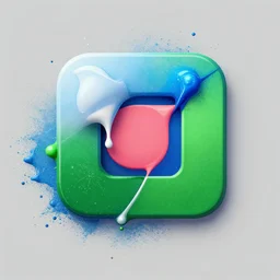 chrome blob impasto
