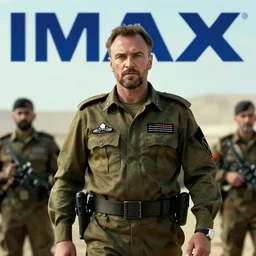 kurdish military general in a movie directed by christopher nolan, movie still frame, promotional image, imax 7 0 mm footage, strong and imposing